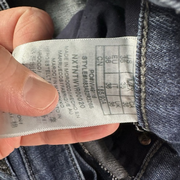 Guess‎ Mens Jeans 36x30 (Fits 34) Tapered Ripped Slim Fit Distressed Y2K Street - Picture 10 of 12